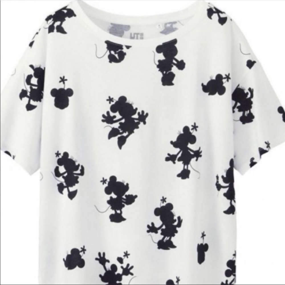 Disney x UNIQLO Minnie Flower Hat Print Top